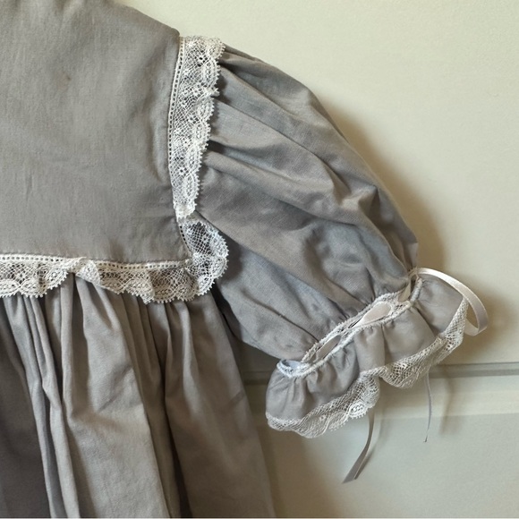 NWT! Toddler beautiful grey dress with white lace trim. Kept in plastic bag! - Picture 5 of 14